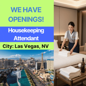 Housekeeping Attendant - City: Las Vegas, NV